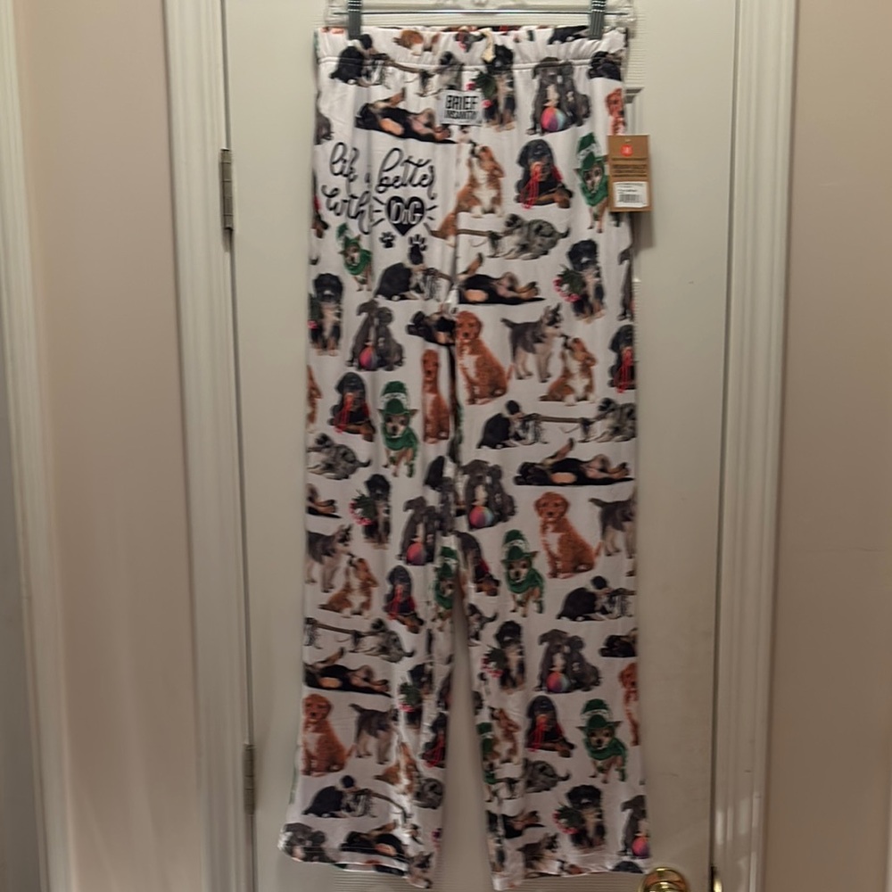 NWT Brief Insanity  Dog Print Pajama pants